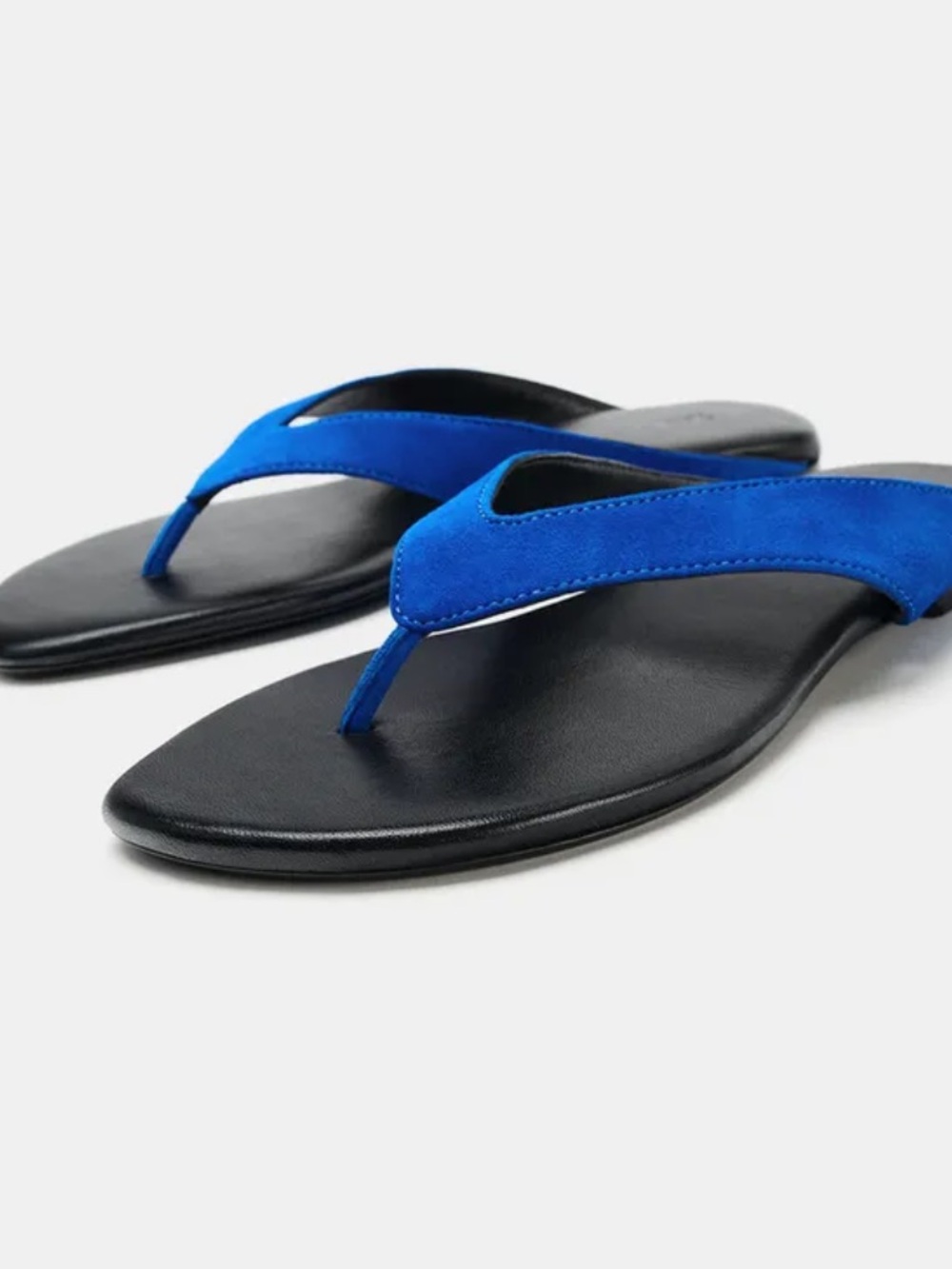 Zara Flat Leather Sandals - Size 9 US Women - New with Tags & Dust Bag - Picture 13 of 15
